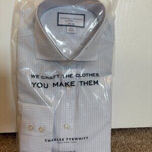 Charles Tyrwhitt Men's Poplin Slim Fit Shirt, 15.5” Neck x 39” Sleeve